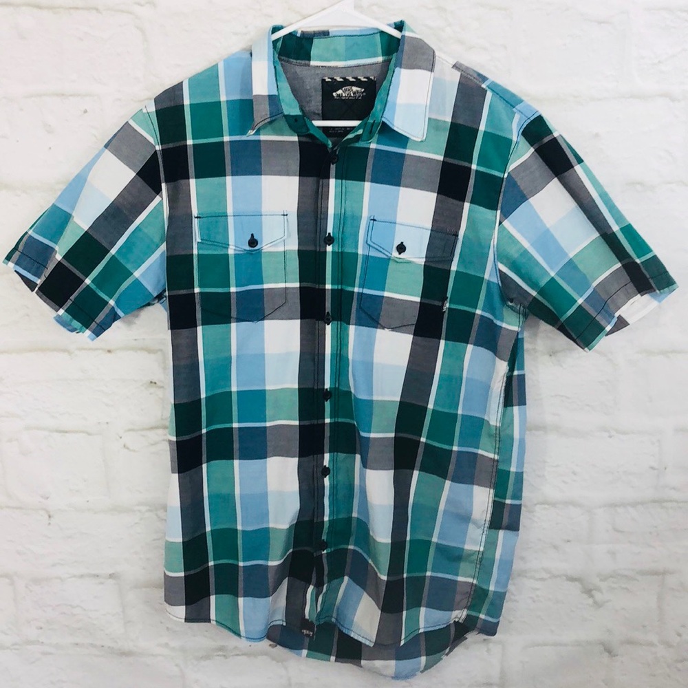 Vans Men’s Plaid Button Down Collar Shirt Size M